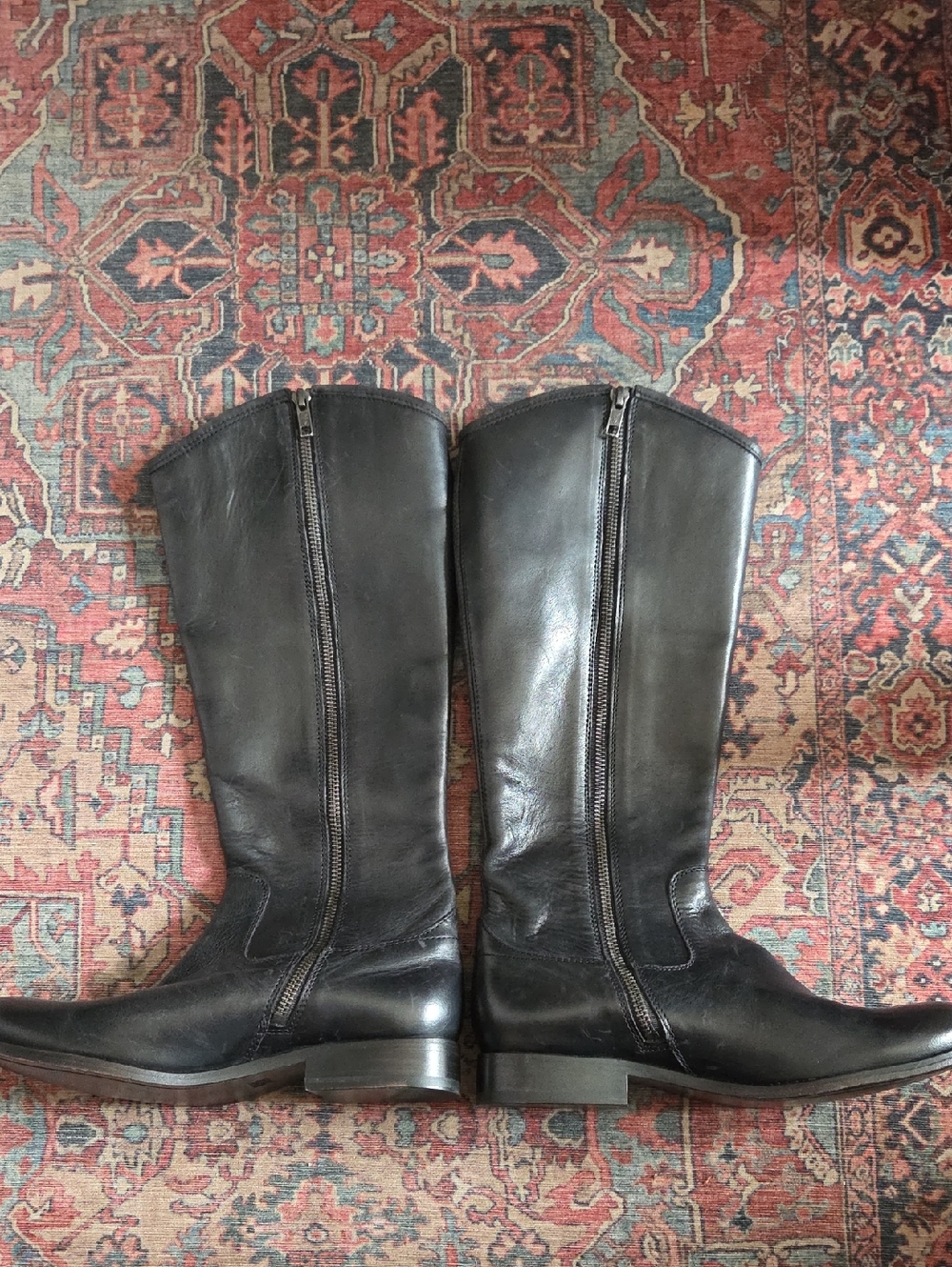 Frye Melissa Button Leather Riding Boots Size 7.5 - Picture 5 of 14